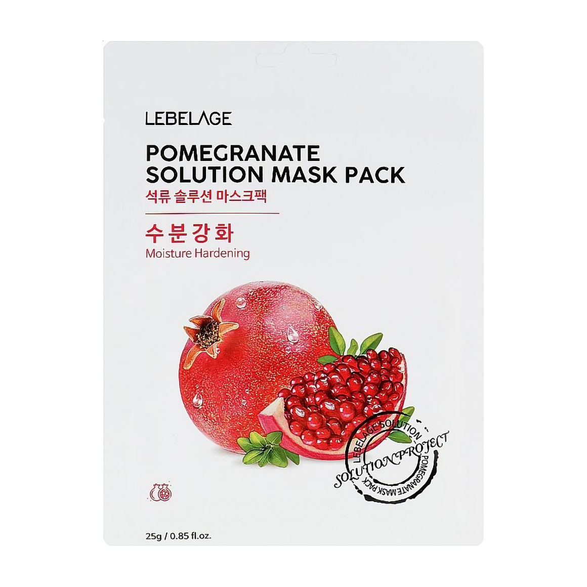 Тканинна маска для обличчя Lebelage Pomegranate Solution Mask Pack, 25 г